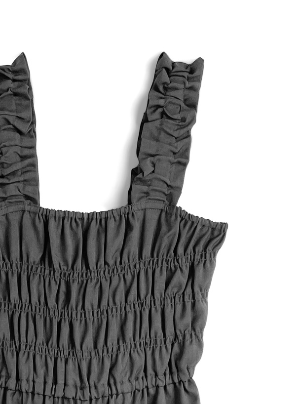 シャーリングフリルオールインワン