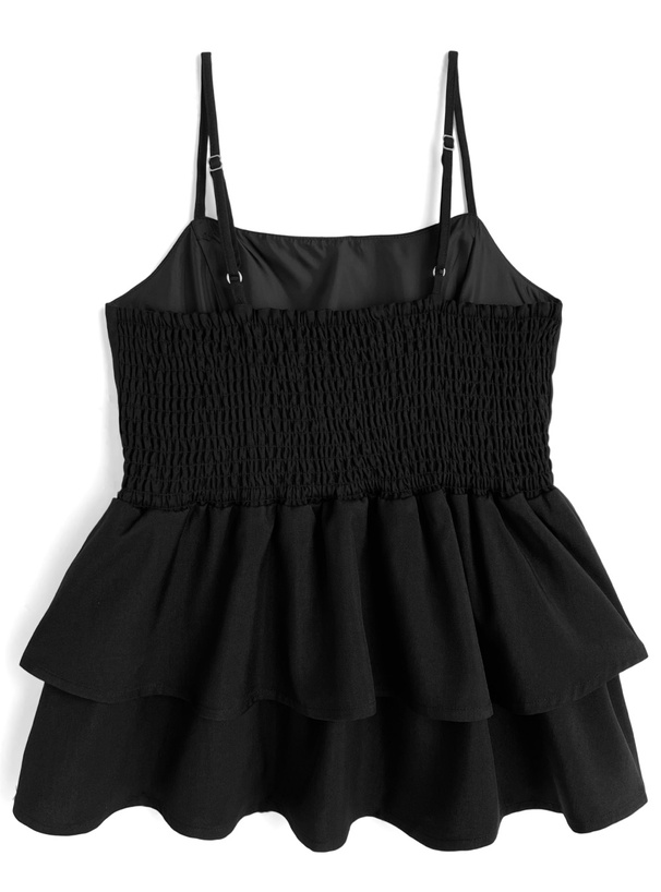 ティアードフリルキャミソールトップス