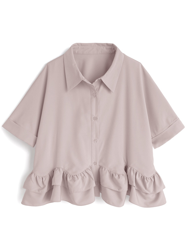 ウェーブフリルブラウス