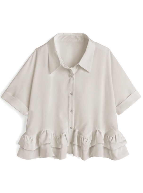 ウェーブフリルブラウス