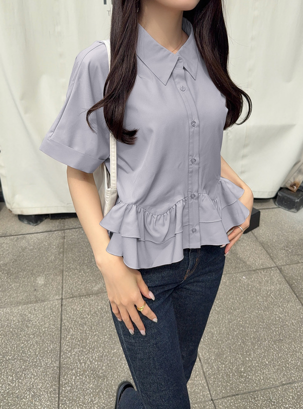 ウェーブフリルブラウス