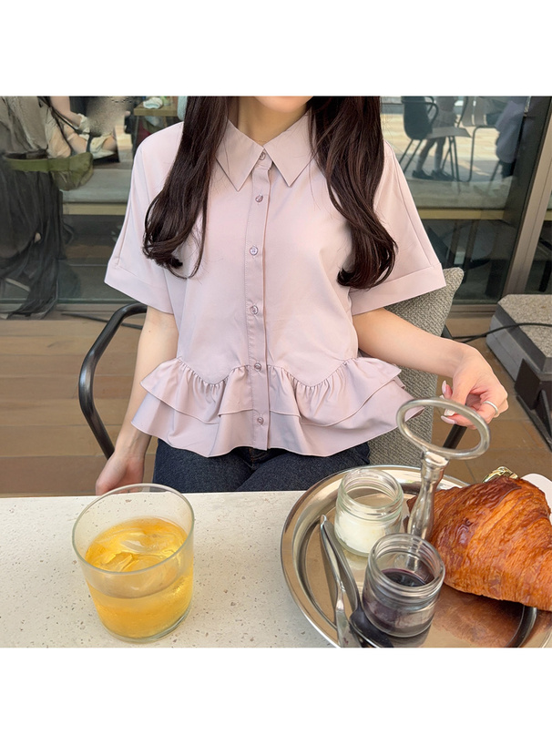 ウェーブフリルブラウス