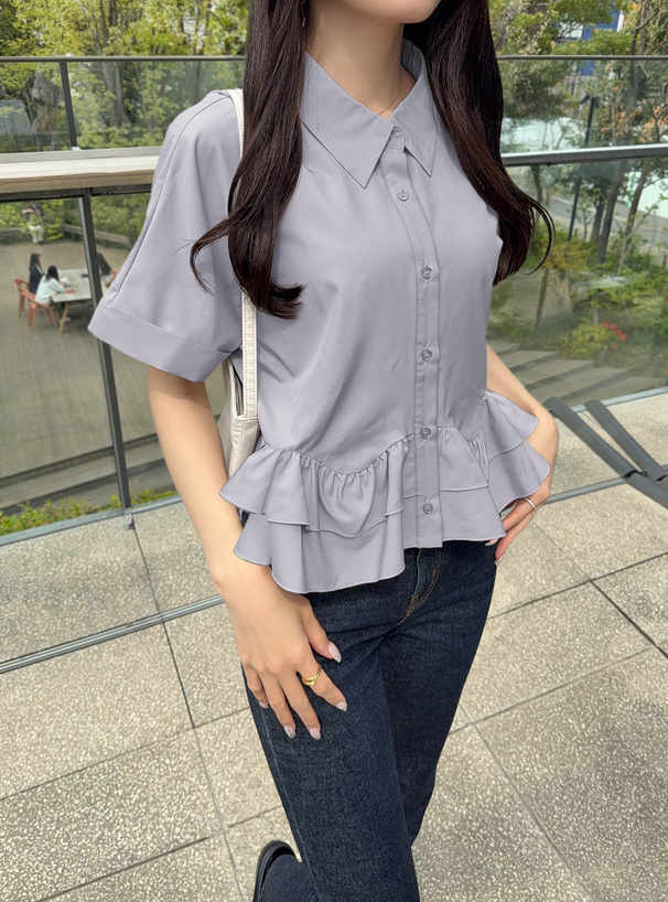 ウェーブフリルブラウス