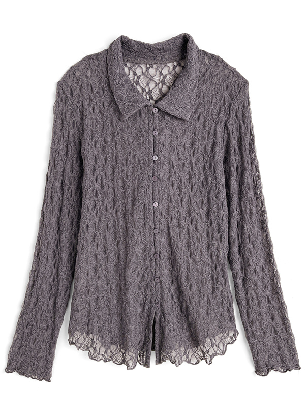 レースシアーシャツ