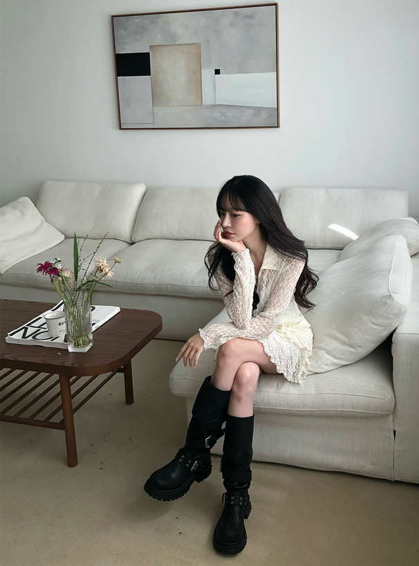 レースシアーシャツ