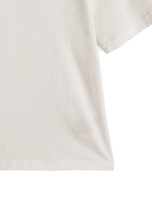ビジュー立体刺繍ロゴTシャツ