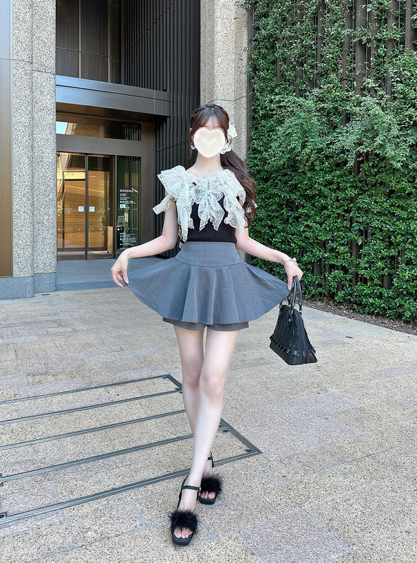 フリルミニスカートパンツ