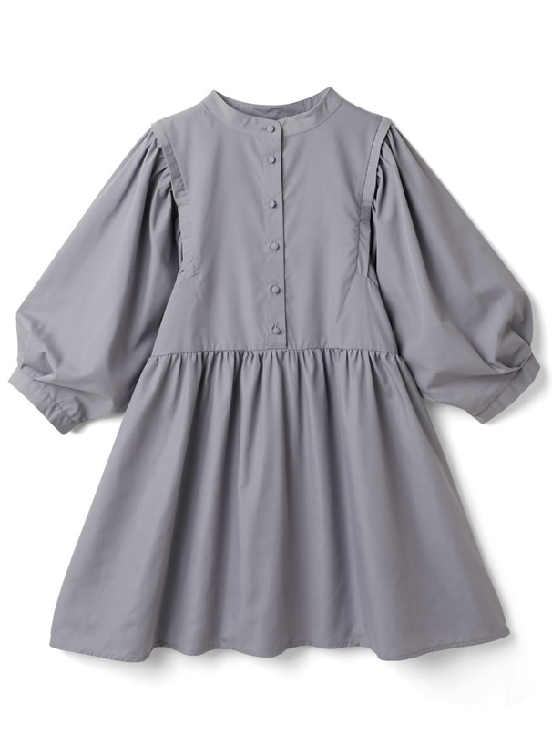 ウィングショルダーパフスリーブワンピース