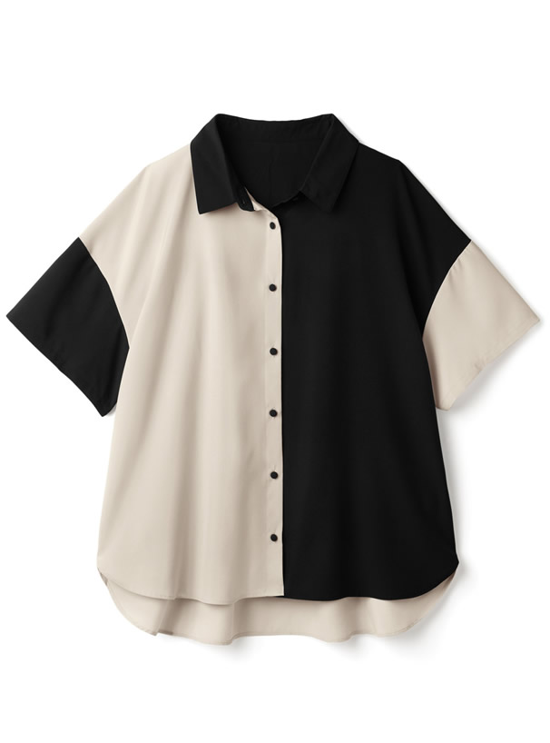 バイカラーラウンドヘムシャツ Al73 レディースファッション通販のグレイル Grl 公式