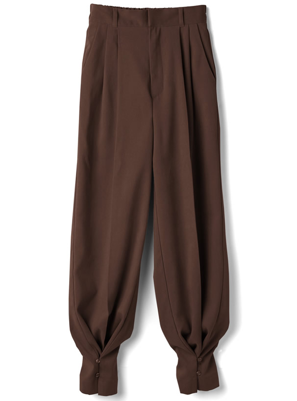 裾2Wayセンタープレスヘムボタンパンツ
