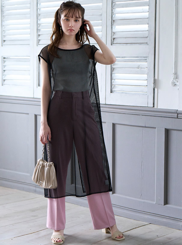 バックリボンメッシュロングワンピース An1037 レディースファッション通販のグレイル Grl 公式