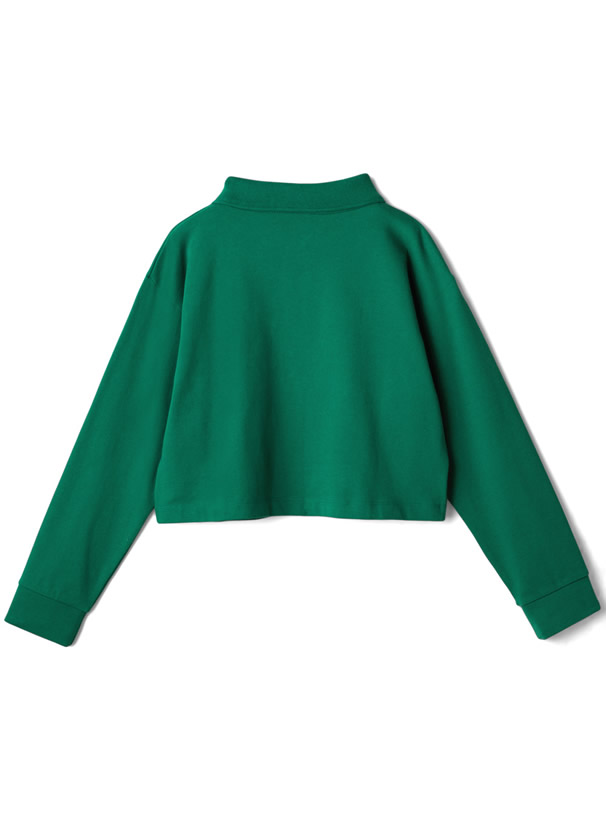 長袖ショート丈ポロTシャツ