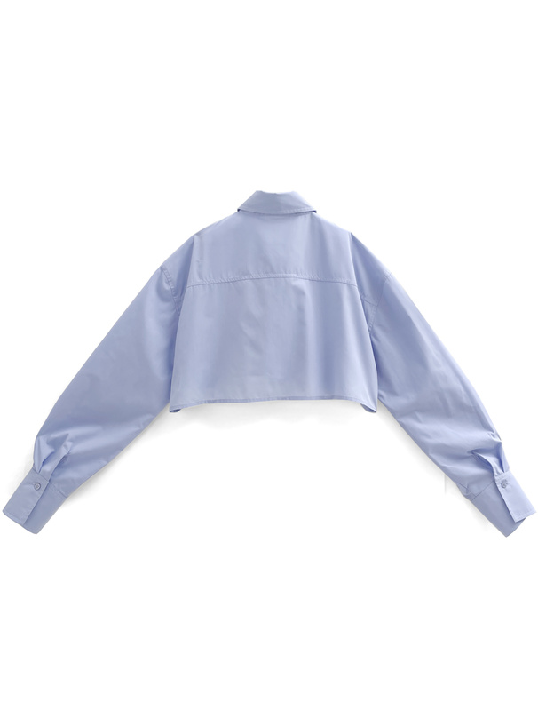 ショート丈ビッグポケットシャツ[an1508]