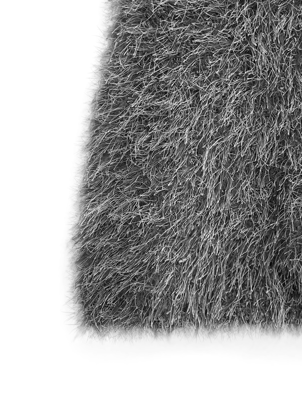 インパン裏地付きラメシャギーニットミニスカート