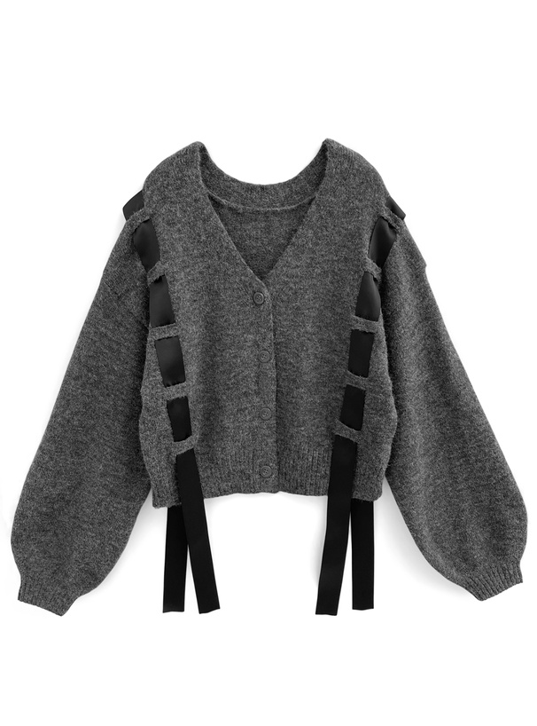 リボンテープニットカーディガン[an1649]