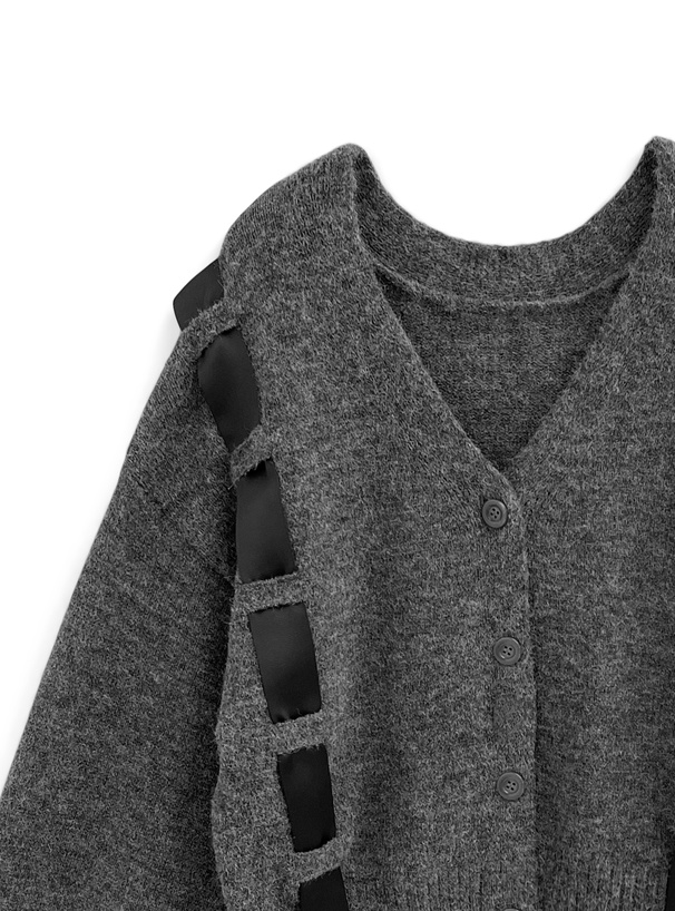 リボンテープニットカーディガン[an1649] | レディースファッション