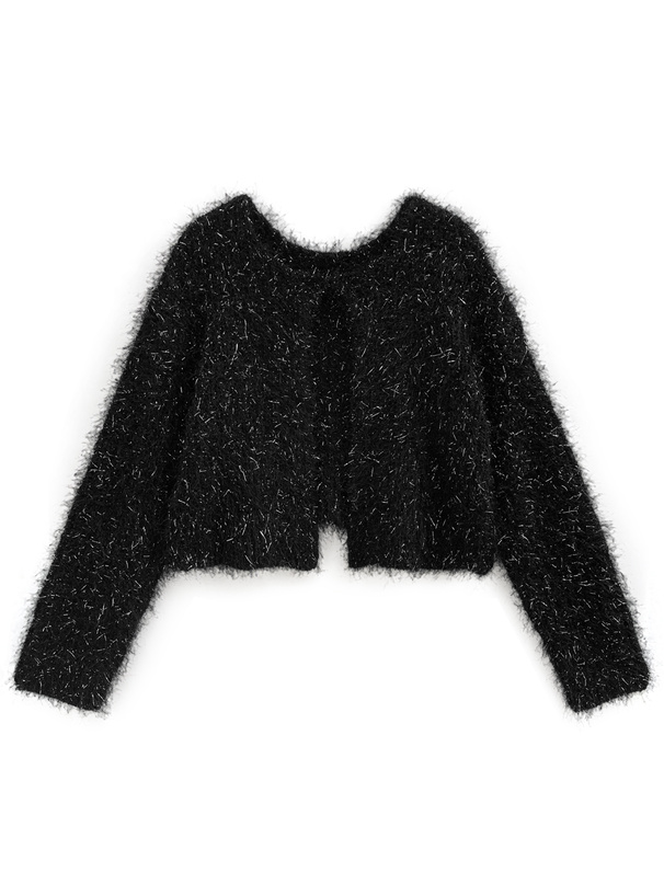 ラメシャギーニットカーディガン