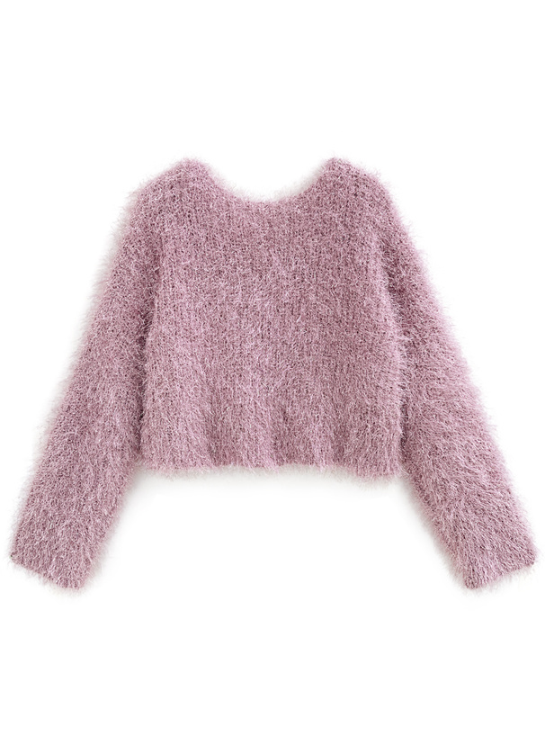 ラメシャギーニットカーディガン