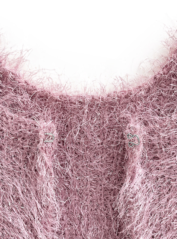 ラメシャギーニットカーディガン