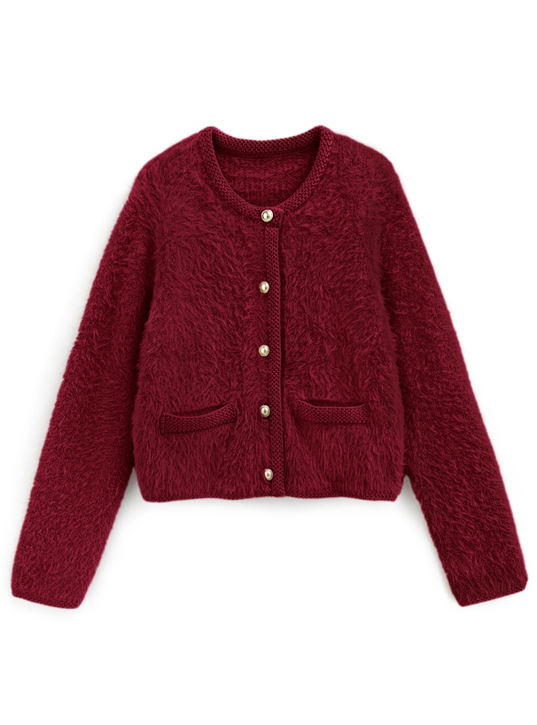 ボタンシャギーニットカーディガン[an1680] | レディースファッション