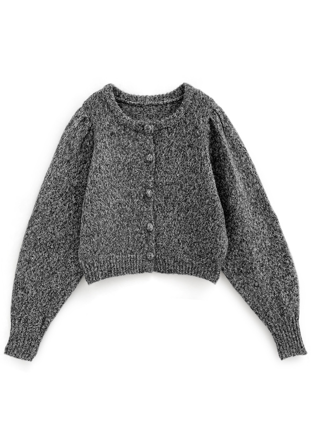 カーディガン×ドロストショートパンツニットセットアップ