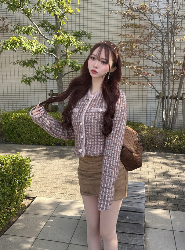 ラメツイードニットカーディガン[an1700] | レディースファッション