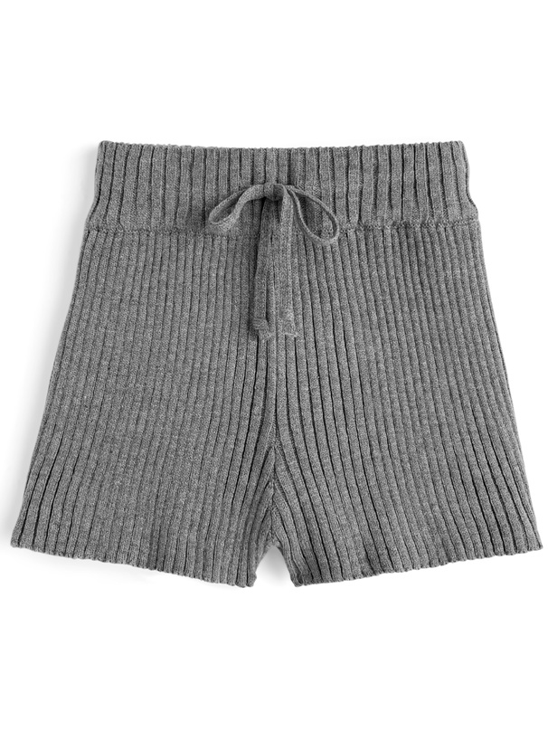 リブニットショートパンツ