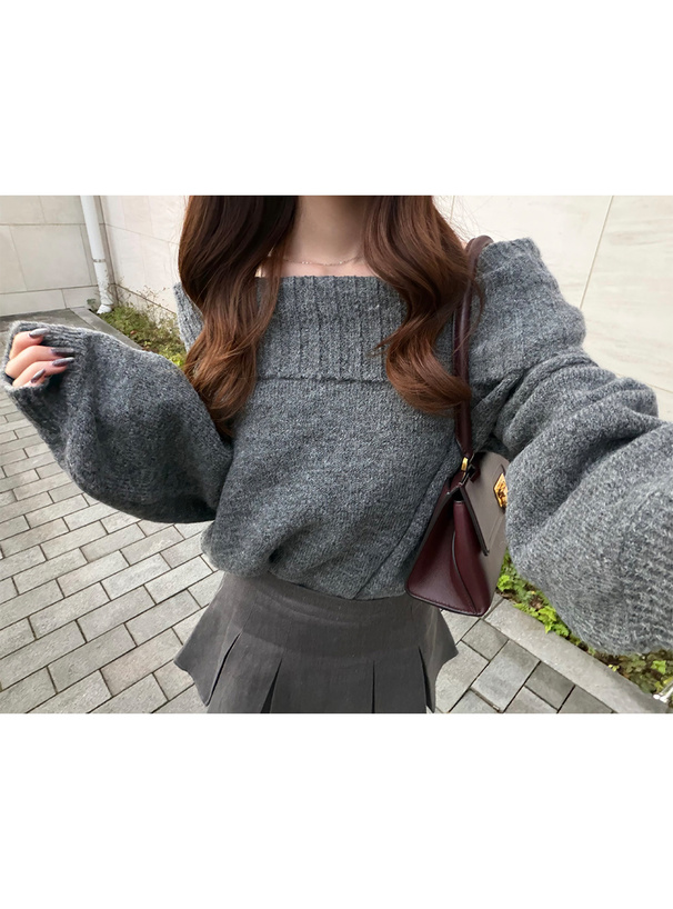 オフショルダーニットトップス[an1721] | レディースファッション通販