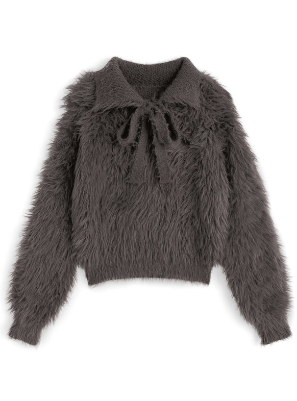 クリボンシャギーニットトップス[an1723] | レディースファッション