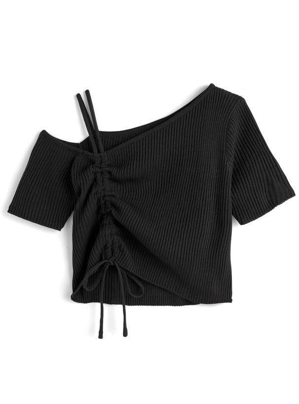 アシンメトリートップス - ブラック | ZARA Japan / 日本