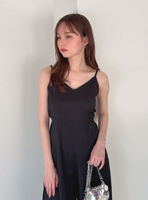 バックオープンリボンキャミオールインワン[an1762] | レディース