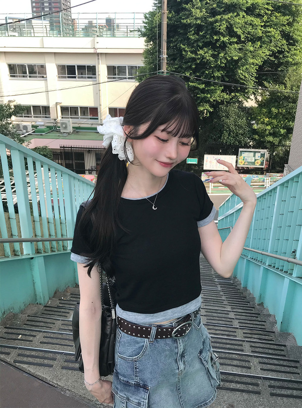 レイヤード風Tシャツ