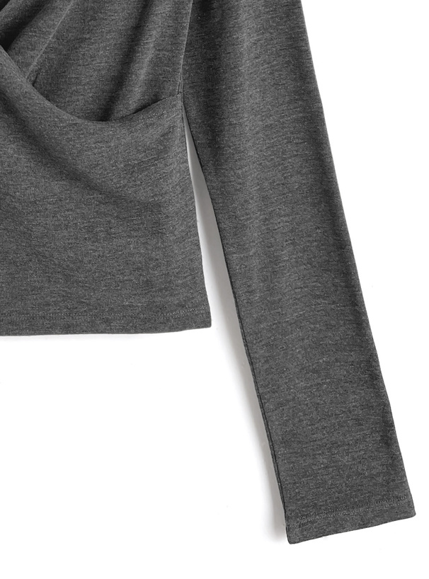 ホルターネックカシュクールトップス