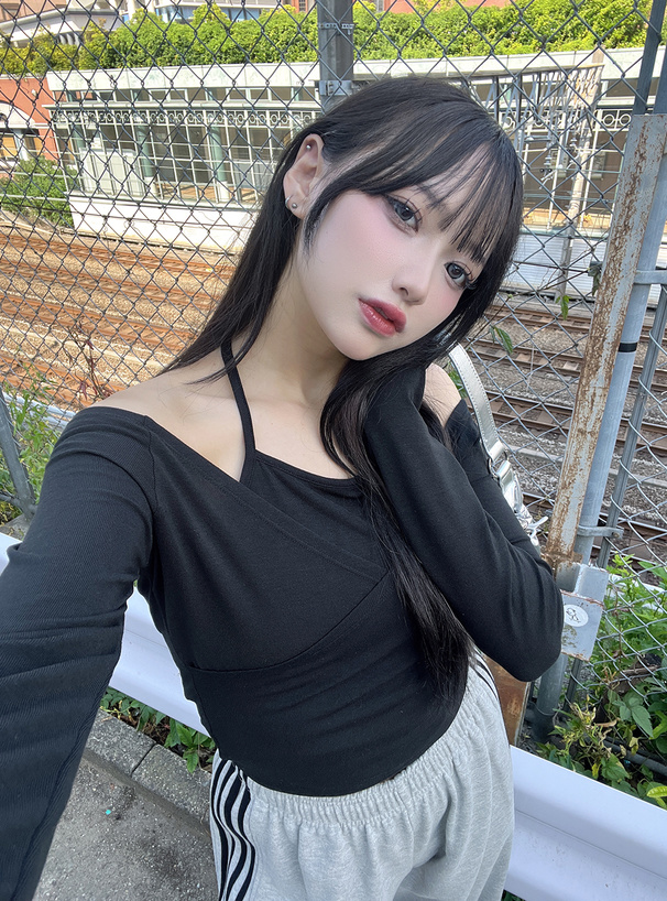 ホルターネックカシュクールトップス[an1790] | レディース