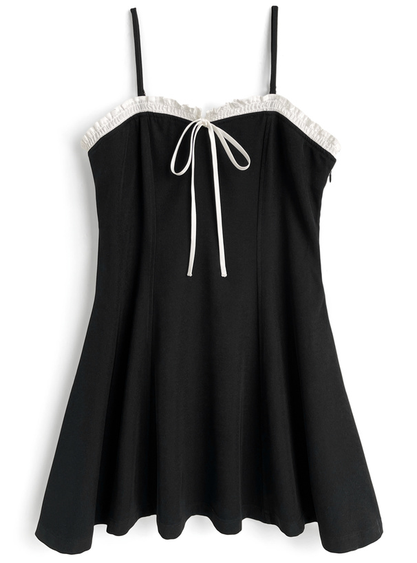 リボンフリルキャミソールワンピース[an1796]