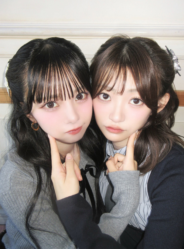 フリルカラーリボンリブニットカーディガン