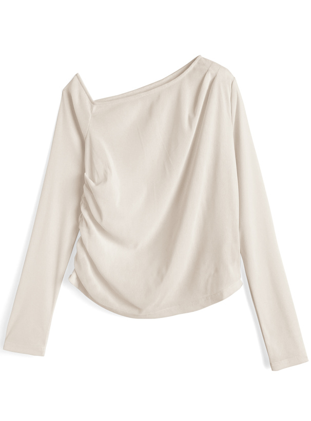 シアーベロアワンショルダートップス