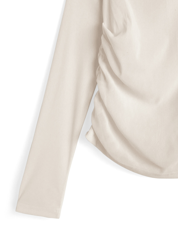 シアーベロアワンショルダートップス