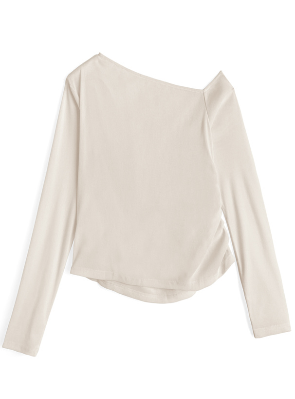 シアーベロアワンショルダートップス