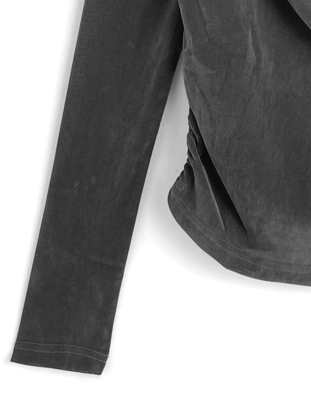 シアーベロアドレープトップス