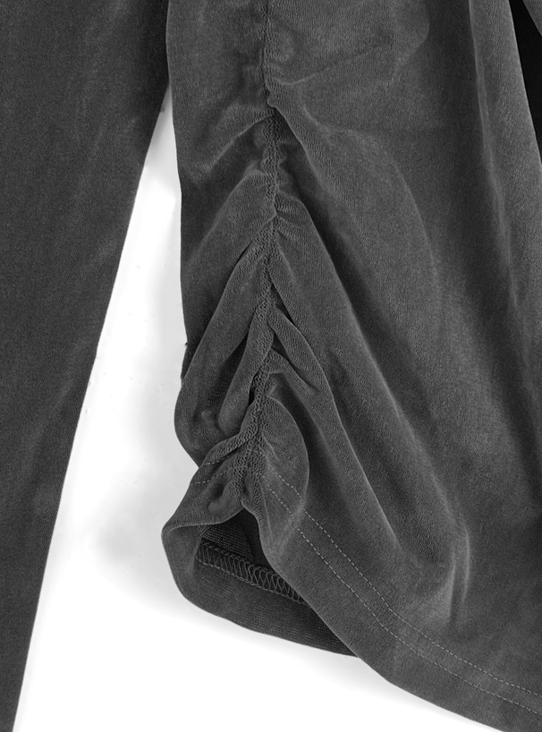 シアーベロアドレープトップス