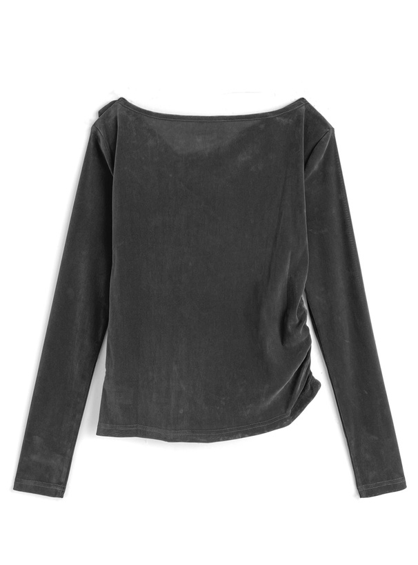 シアーベロアドレープトップス