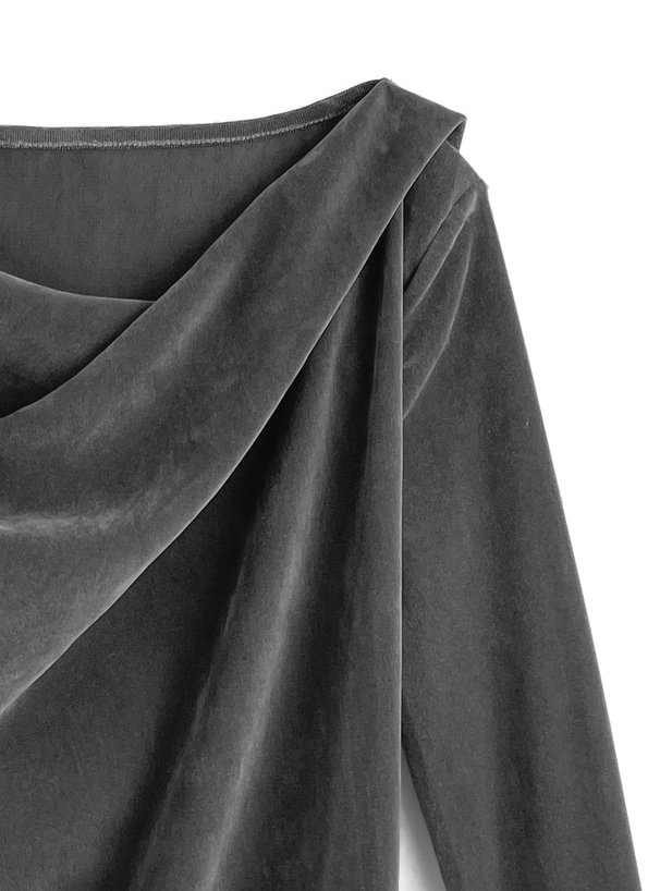 シアーベロアドレープトップス