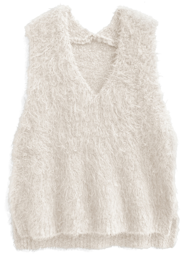 Vネックニットベスト