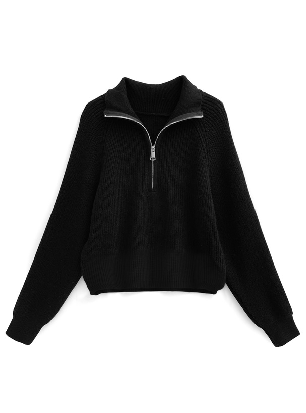 epine ニット ジップアップ BLACK epine ニット ジップアップ BLACK