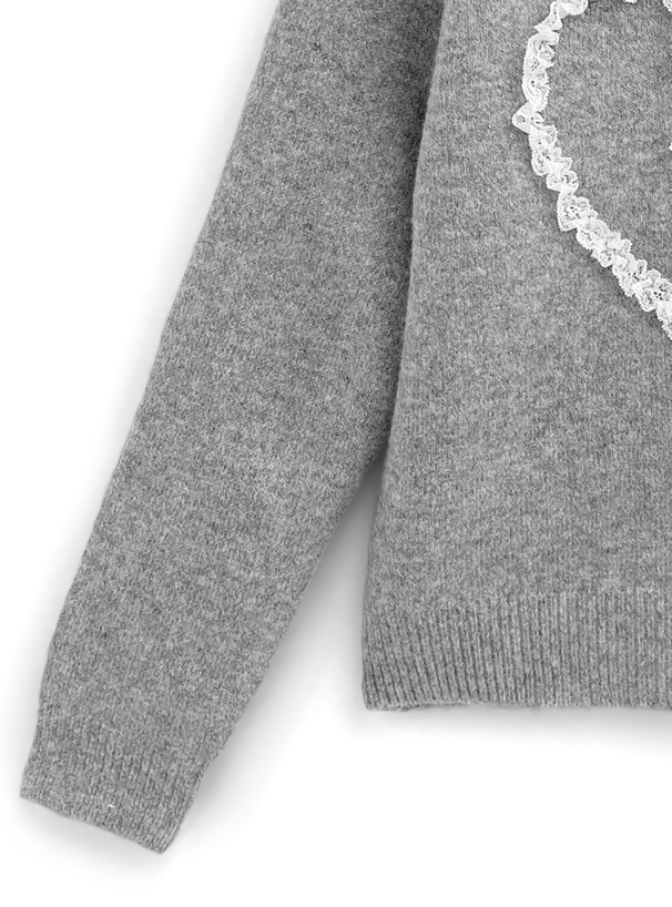 レースリボンハートニットトップス[an1836] | レディースファッション