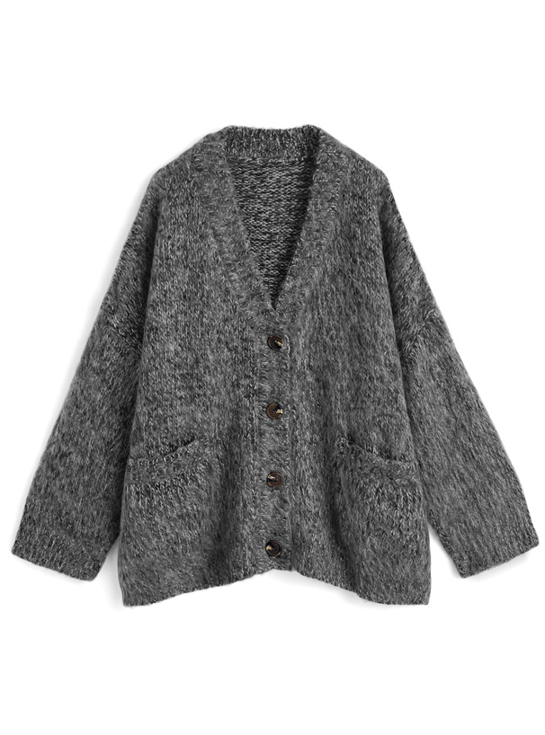 Vネックニットカーディガン