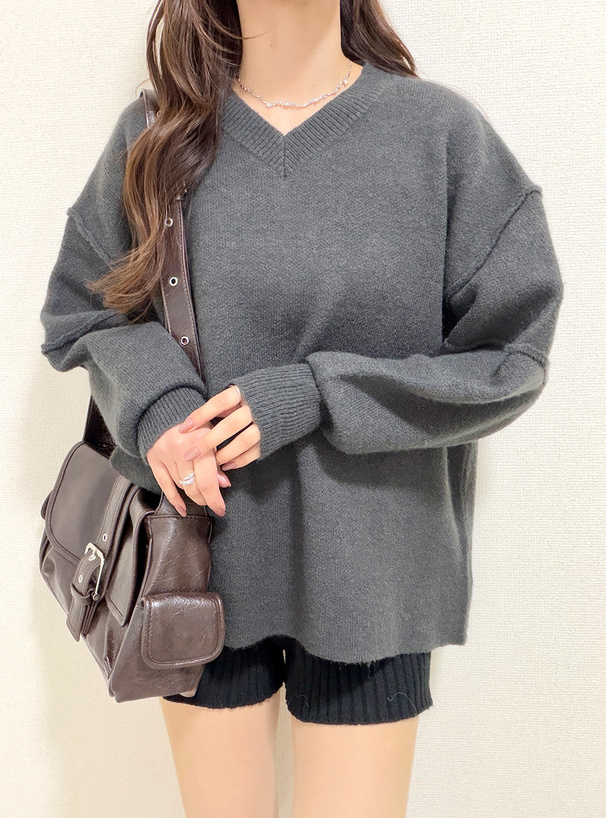 Vネックニットトップス[an1851] | レディースファッション通販の