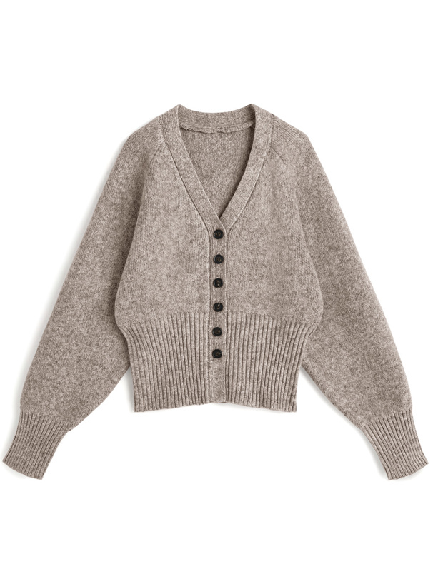 Vネックラグランニットカーディガン[an1854]
