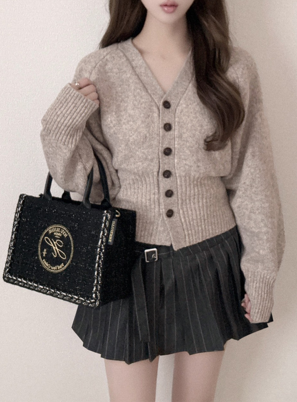 Vネックラグランニットカーディガン[an1854] | レディースファッション